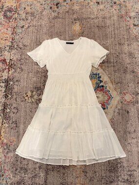 White Tiered Cottagecore Dress 🤍✨